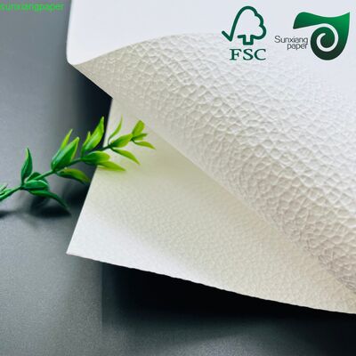 FSC 400GSM Embossed White Cardstock Recycled Premium Specialty Paper For Craft Packaging