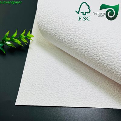 FSC 400GSM Embossed White Cardstock Recycled Premium Specialty Paper For Craft Packaging