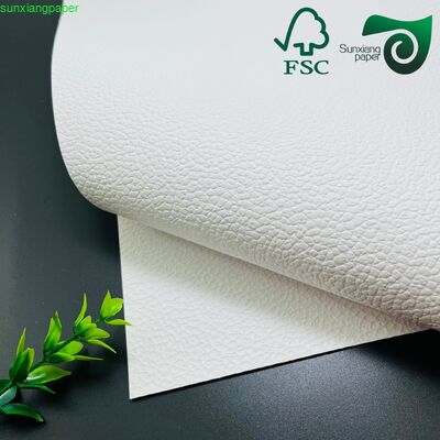 FSC 200GSM Leather Grain Embossed White Paper For Luxury Jewelry Accessory Packaging