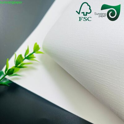 FSC 200GSM Cloth Texture Embossed White Cardpaper Premium Specialty Paper For Luxury Gift Box