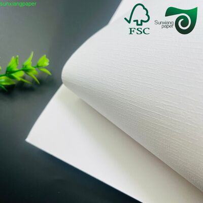 FSC 200GSM Ivory Embossed Printing Paper  Custom Texture For Medicine Luxury Boxes