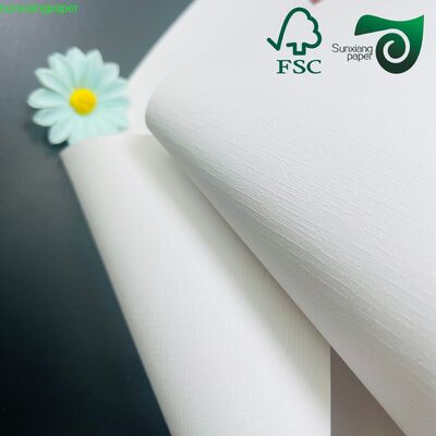 FSC 200GSM Ivory Embossed Printing Paper  Custom Texture For Medicine Luxury Boxes