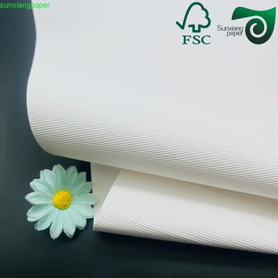 FSC Certified 250GSM Embossed White Kraft Paper For Luxury Gift Box Packaging