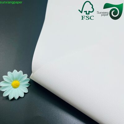 FSC 400GSM Embossed White Kraft Paper Ideal For Book Cover Making Poster Printing