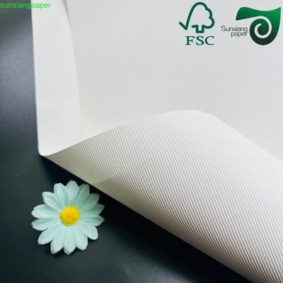 FSC Certified 250GSM Embossed White Kraft Paper For Luxury Gift Box Packaging