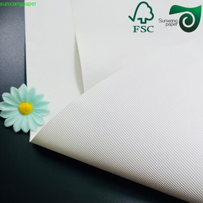FSC Certified 250GSM Embossed White Kraft Paper For Luxury Gift Box Packaging