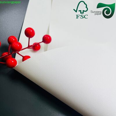 FSC 400GSM Embossed White Kraft Paper Ideal For Book Cover Making Poster Printing