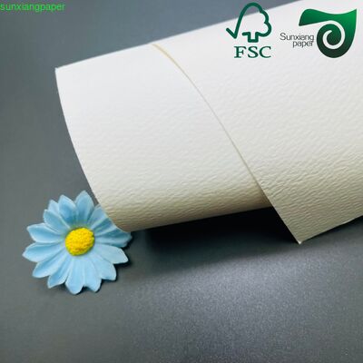 FSC 140gsm 350gsm Embossed Leather Grain Cover Paper For Notebook