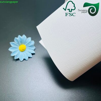 FSC 110gsm 150gsm Multi Color Textured Paper Cover   Embossed Paper For Book Binding