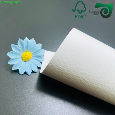FSC 280GSM Embossed Paper Recycled White Cardstock For Handmade Crafts Luxury Gift