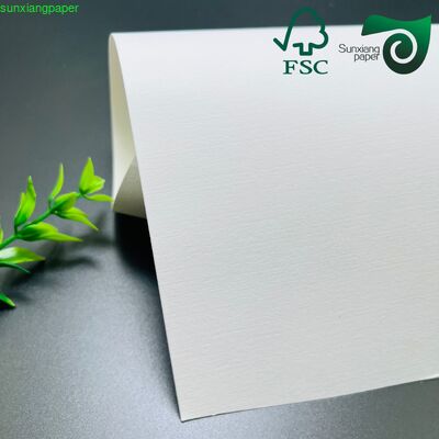 FSC 160gsm Striped Embossed White Kraft Paper Premium Specialty Paper Gift Packaging