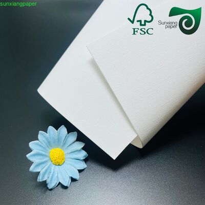 FSC 160gsm Textured White Kraft Paper High End Specialty Packaging Paper For Luxury Gifts Boxes