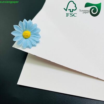 FSC 160gsm Textured White Kraft Paper High End Specialty Packaging Paper For Luxury Gifts Boxes