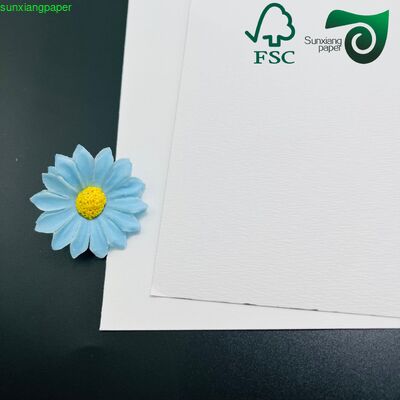 FSC 150GSM Embossed Specialty Paper Recycled White Cardstock For Handmade Crafts DIY Projects
