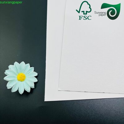 FSC 150gsm Embossed White Recycled Cardstock  Premium Uncoated Specialty Paper