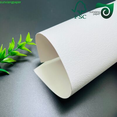 280GSM Recycled White Embossed Cardstock  For Luxury Packaging Handmade Crafts