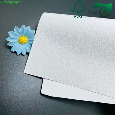 FSC 160gsm Striped Embossed White Kraft Paper Premium Specialty Paper Gift Packaging