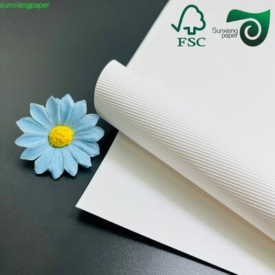 280GSM Recycled White Embossed Cardstock  For Luxury Packaging Handmade Crafts