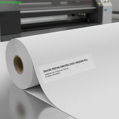 High Brightness White Cardboard Roll Gravure Printing Compatible 120gsm-320gsm for Packaging and Printing