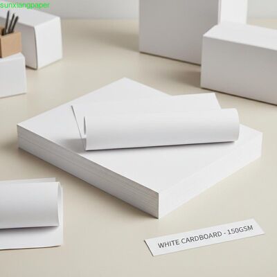 150gsm High Brightness White Cardboard Made from 100% Virgin Wood Pulp for Packaging and Printing