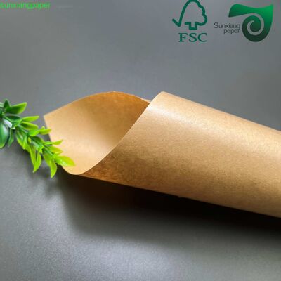 60gsm 80gsm Plastic Free Aqueous Coated Paper Greaseproof Waterproof For Fast Food