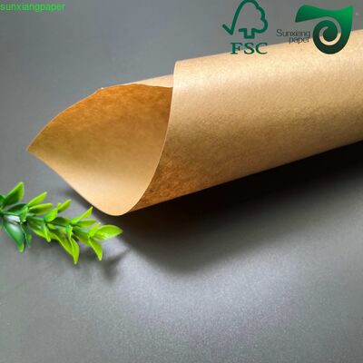 FSC 1600MM PE Coated Heat Seal Kraft Paper Oil Proof Greaseproof Pallet Liner