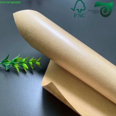 FSC 270gsm 15gse PE Brown Greaseproof Hamburger Food Trays Box Paper 850mm