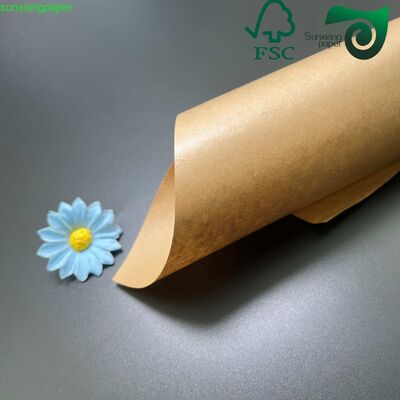 FSC 270gsm 15gse PE Brown Greaseproof Hamburger Food Trays Box Paper 850mm