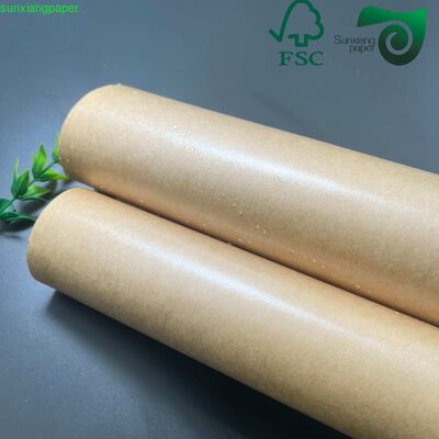 FSC 80gsm Food Grade PE Coated Kraft Paper  Virgin Brown For Bread Bags