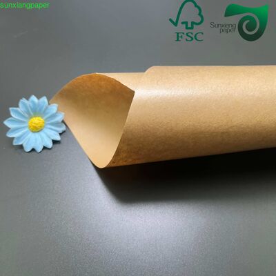 FSC 80gsm 90gsm Greaseproof Kraft Paper Cooking Paper Sheet For Customer Requirements