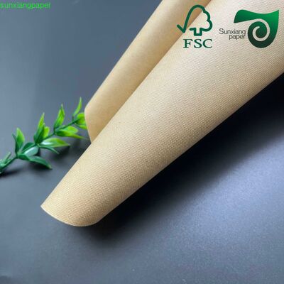 FSC Certified Brown Single Side MG Coated Ribbed Kraft Paper Food Grade For Bread Bags