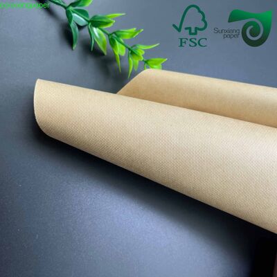FSC Certified Brown Single Side MG Coated Ribbed Kraft Paper Food Grade For Bread Bags