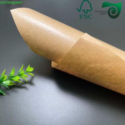 FSC 30gsm 80gsm Silicone Coated Food Wrapping Paper  Waterproof Non Stick Baking Sheets