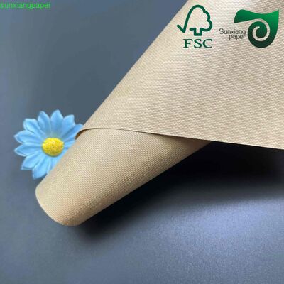FSC Certified Brown Single Side MG Coated Ribbed Kraft Paper Food Grade For Bread Bags