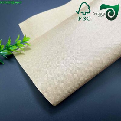 FSC 80gsm 140gsm Recycled Pulp High Toughness Kraft Paper Sheet Roll For Shopping Bags