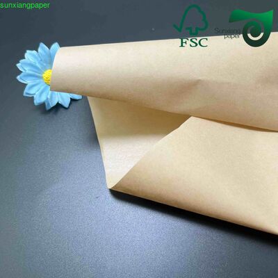 FSC 38gsm Brown Greaseproof Paper 100% Virgin Pulp Waxed Food Wrapping Paper
