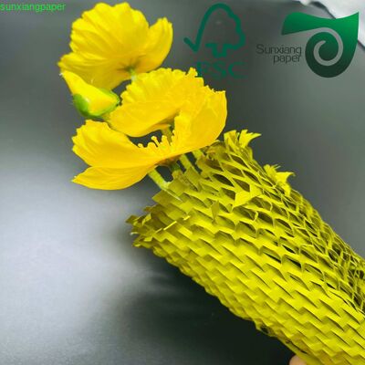 FSC 80gsm Honeycomb Shockproof Cushion Paper For E Commerce Packaging