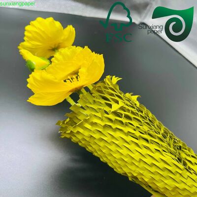 100GSM Brown Honeycomb Paper Wrap Eco Cushion Packaging For E Commerce Fragile Items
