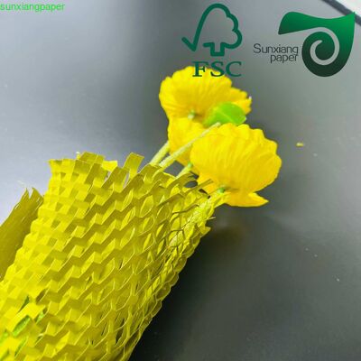 FSC 100gsm White‑Brown Honeycomb Paper  Eco Friendly Protective Cushioning