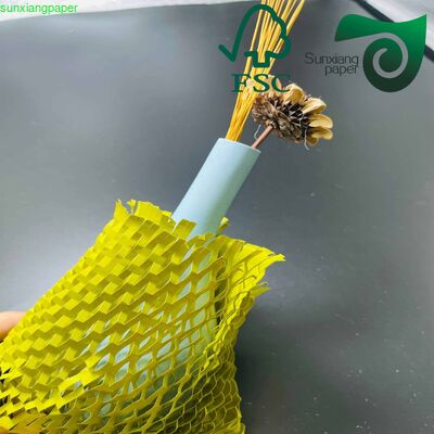 80gsm Honeycomb Paper Wrap Shockproof Cushion Packaging Paper For E-Commerce