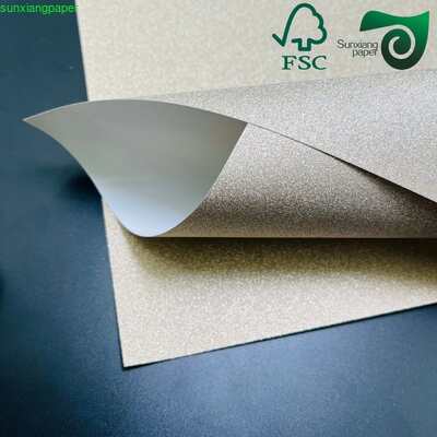 FSC 250GSM Premium Glitter Cardstock For Perfume Packaging Gift Wrapping Paper