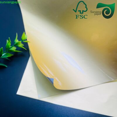 70gsm FSC Metallic Coated Paper Silver Front White Back For Craft Beer Bottle Label Printing