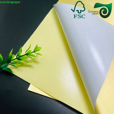 70gsm FSC Metallic Coated Paper Silver Front White Back For Craft Beer Bottle Label Printing