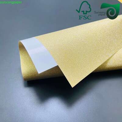 FSC 250GSM Premium Glitter Cardstock For Perfume Packaging Gift Wrapping Paper