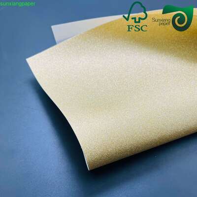 FSC 260GSM Gold Powder Premium Recycled Specialty Paper For Flower Packaging