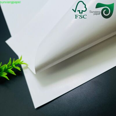 FSC Grade Top Side Clay Coated 365gsm Kraft Paper Food Packaging Virgin Wood Pulp