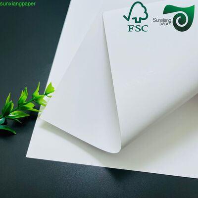 FSC Grade Top Side Clay Coated 365gsm Kraft Paper Food Packaging Virgin Wood Pulp