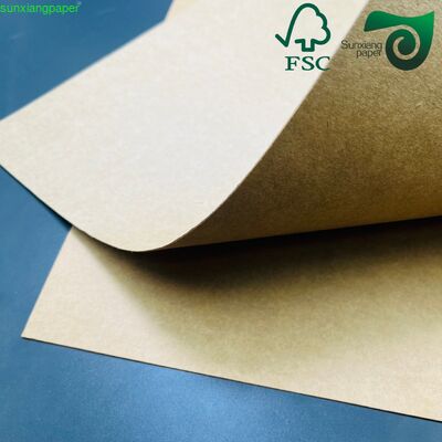 300g Brown PE Coated Paper Kraft Cupstock Paper For Double PE Cupstock Paper