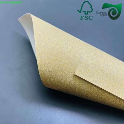 FSC 180GSM Gold Powder Premium Recycled Specialty Paper For Flower Packaging
