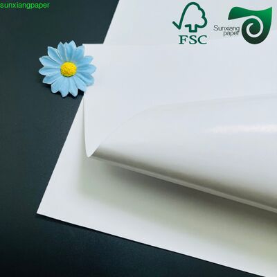 FSC Grade Top Side Clay Coated 365gsm Kraft Paper Food Packaging Virgin Wood Pulp